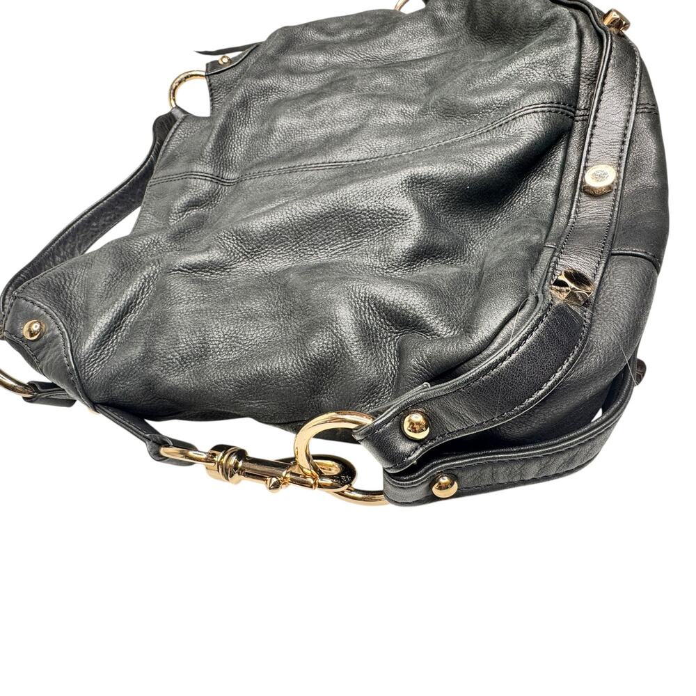 Rebecca Minkoff Black  Hobo Leather Moto Handbag Purse with Dust Cover Bag - Picture 4 of 13